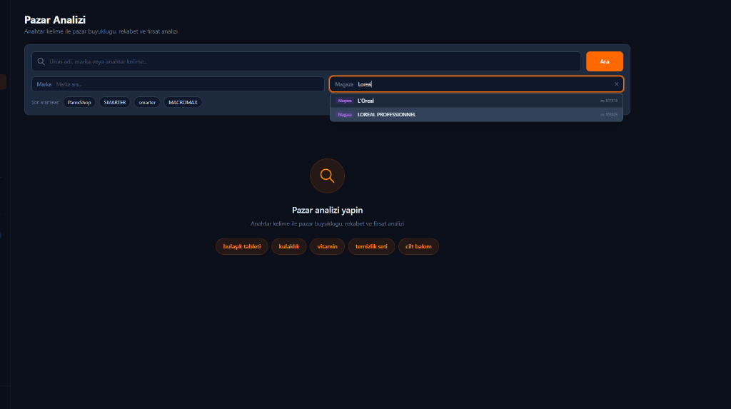 TPro360 Pazar Araştırma - Kârlılık analizi ve kategori arama
